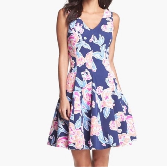 Lilly Pulitzer Dresses & Skirts - Lilly Pulitzer Clove Flare Fit V-neck Dress